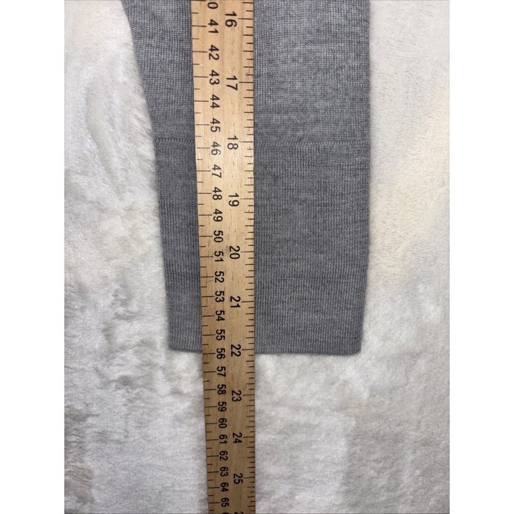 Talbots Petites Gray Pure Merino Wool Long Cardigan/Duster Sweater Large (LP) - Picture 11 of 15